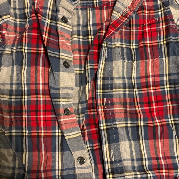 EUC The Children's Place Red and Blue Plaid Shirt (3T) - Picture 2 of 6